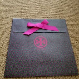 Tory Burch Gift paper bag with purple ribbon